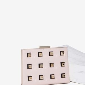 Nasty Gal - Power Grid Studded Crossbody Bag Nude